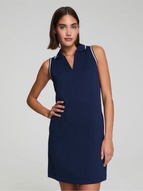 Spanx Air Essentials Pique Sleeveless Dress in Navy